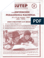 I Convención Pedagógica Nacional SUTEP 22-23 oCTUBRE 2004