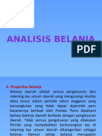 Analisis Belanja