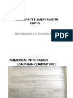 Isoparametric Formulation: Me8692 Finite Element Analysis Unit - 5