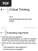 Critical Thinking: Ch8 Evaluating Arguments and Truth Claims