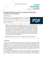 Molecules: The Toxicological Assessment of Cyclopentyl Methyl Ether (CPME) As A Green Solvent