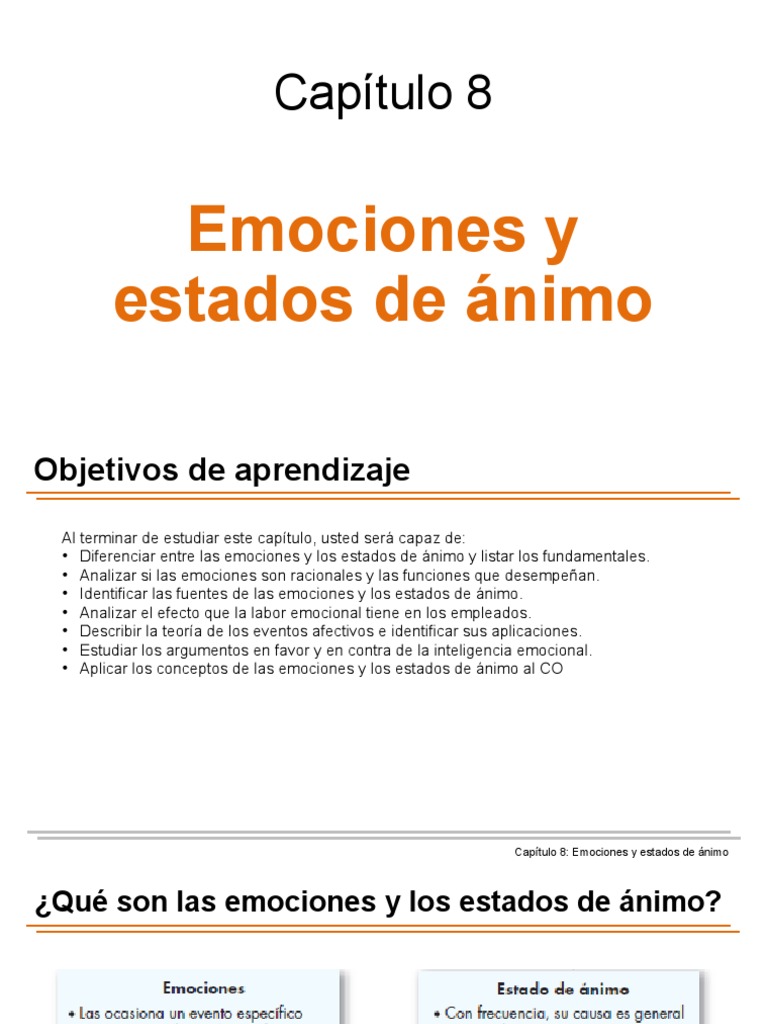 Emociones y Estados de Ánimo en el Trabajo | PDF | Estado de ánimo ...