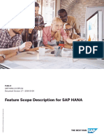 Feature Scope Description For SAP HANA