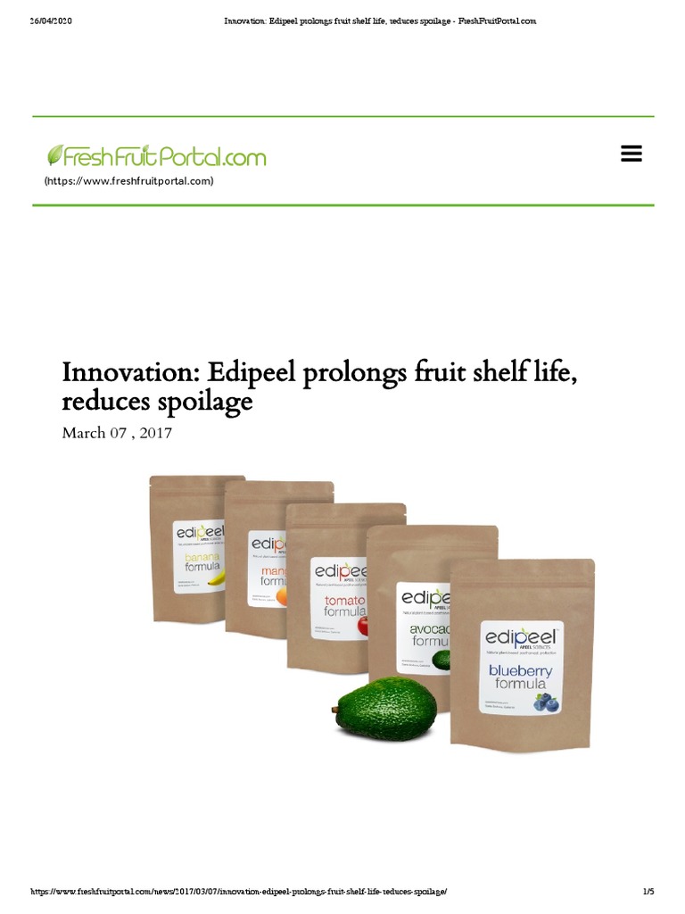 Is Edipeel Edible _ Packaging trends for fruit and vegetable – SGUI