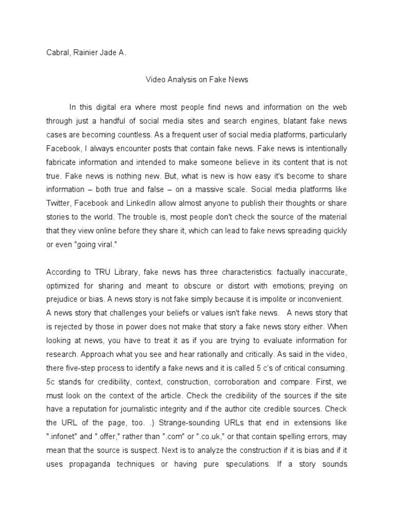 How To Identify Fake News and Example | PDF | News | Social Media