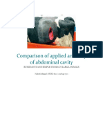 Comparison of Applied Anatomy of Abdominal Cavity 