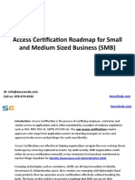 Access Certification Roadmap For Small and Medium Sized Business (SMB)