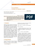 A Review On The Synthesis of Tio Nanoparticles by Solution Route