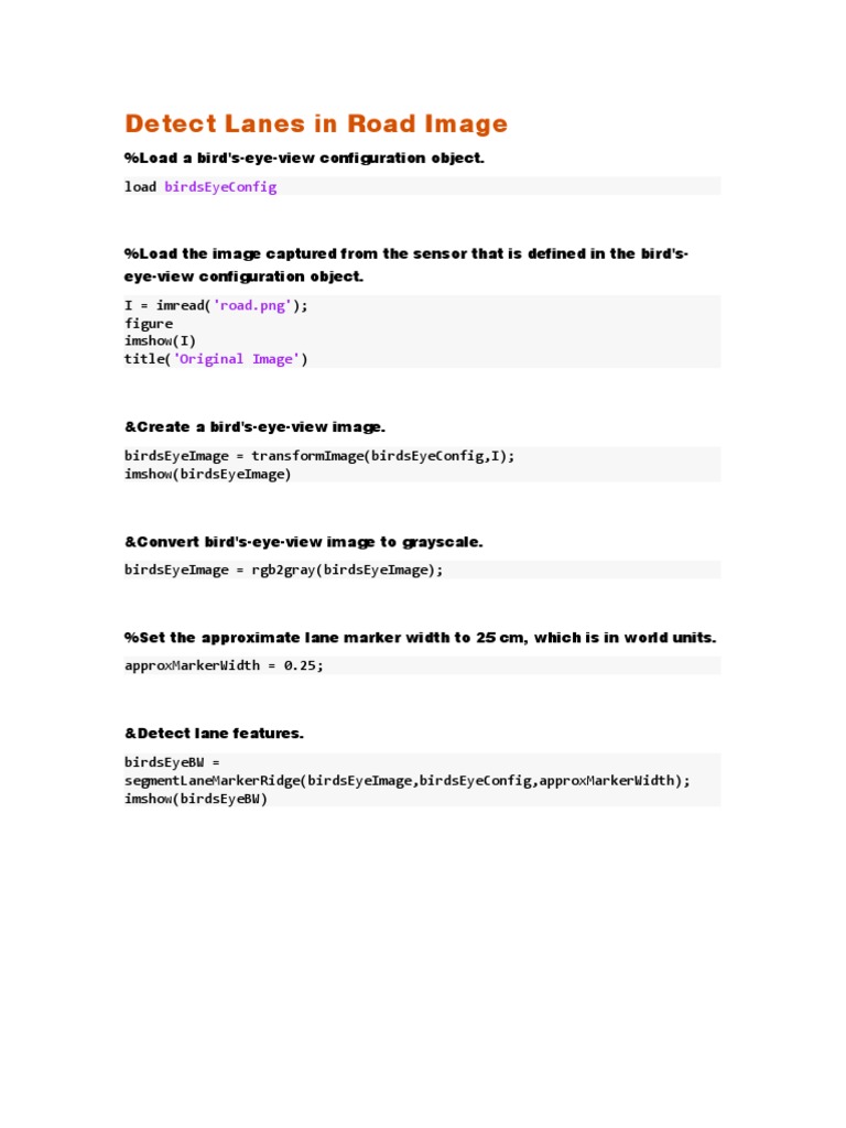 Lane Detection in Road Images | PDF | Teaching Methods & Materials ...