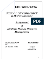 Lingayas Vidyapeeth School of Commerce & Management Assignment of Strategic Human Resource Management