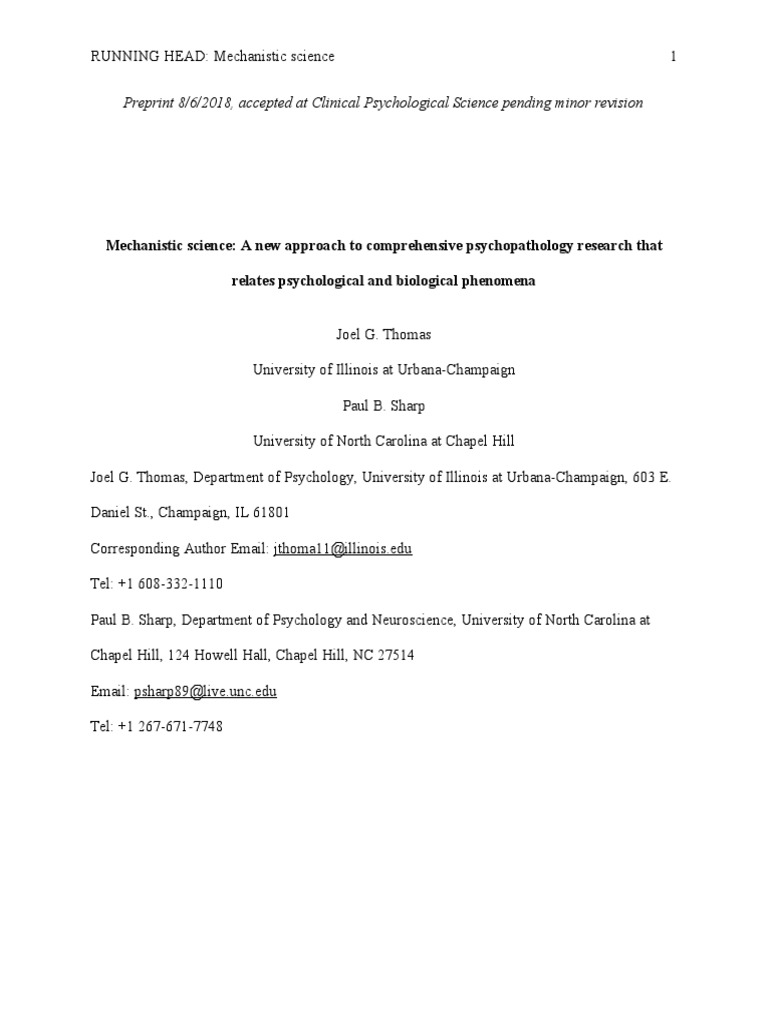 Thomas Sharp CPS Final Submission | PDF | Reward System | Perception