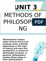 Unit 3: Methods of Philosophizi NG