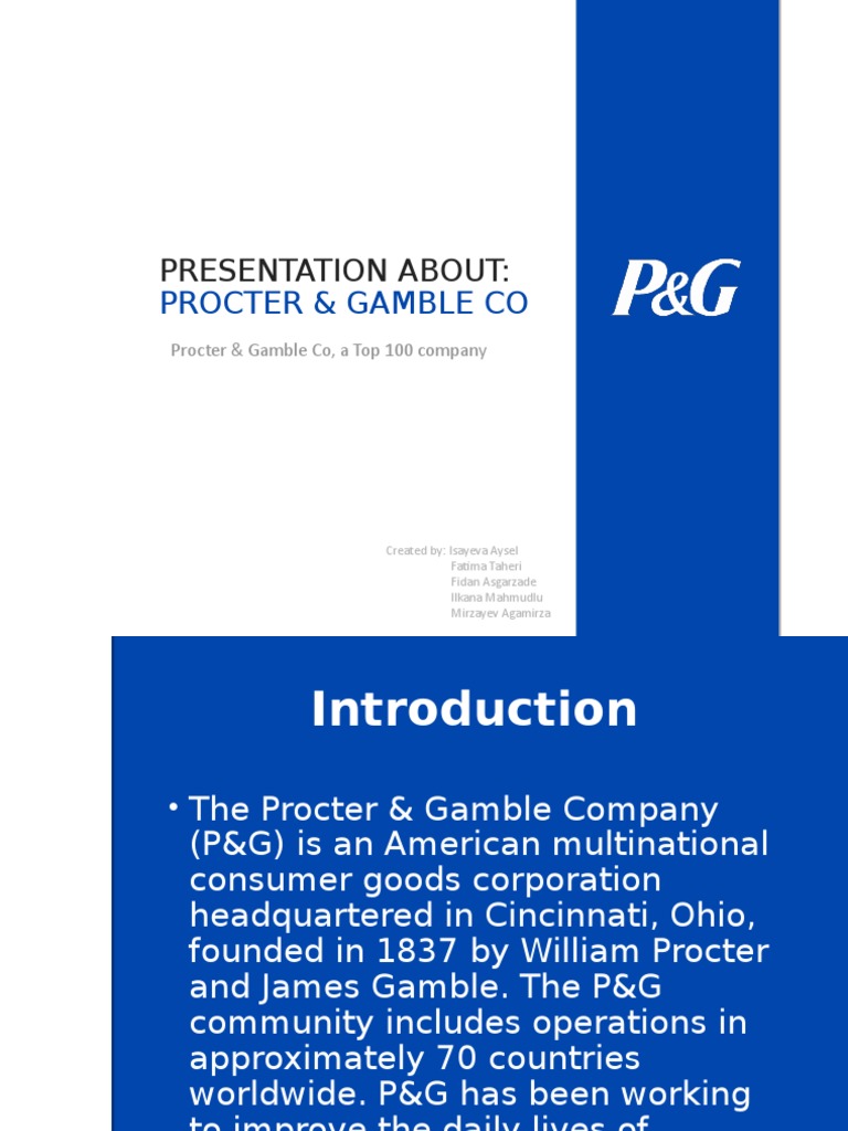 P G Marketing Pdf Procter Gamble Market Segmentation