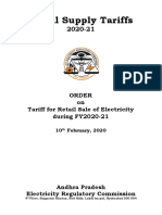 Electricity Retail Supply Tariff (Andhra Pradesh) 2020-21