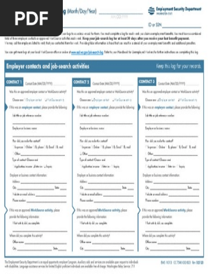 ESD Job Search Log