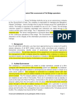 Project Security and Control Risk Assessment of Toll Bridge Operations