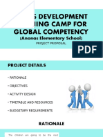 SKILLS DEVELOPMENT TRAINING CAMP FOR GLOBAL COMPETENCY Final