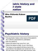 Psychiatric History and Mental State Examination Kabwe