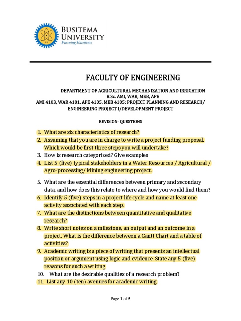 Research Project Planning Questions PDF Computer Simulation