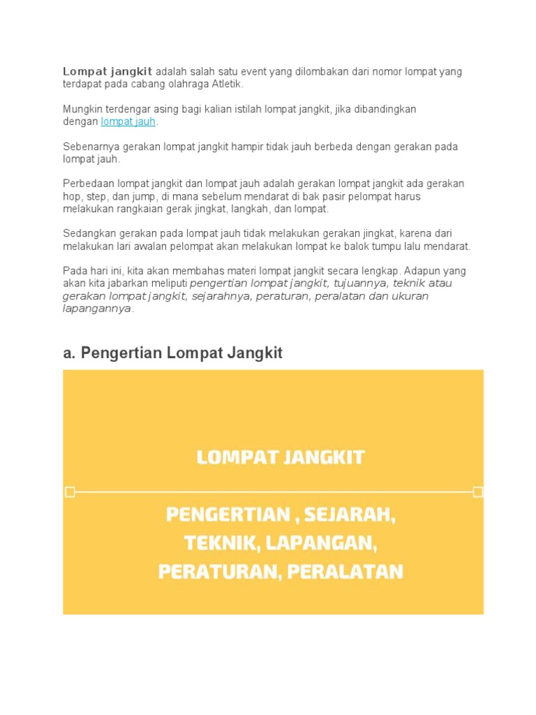 Materi Lengkap Lompat Jangkit | PDF