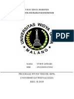 Teknologi Bahan Konstruksi: Program Studi Teknik Sipil Universitas Widyagama REG. B 2019