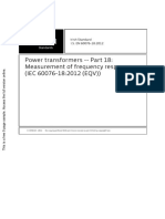 Power Transformers - Part 18: Measurement of Frequency Response (IEC 60076-18:2012 (EQV) )