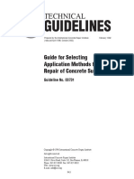 Guide For Selecting Application Methods For The Repair of Concrete Surfaces
