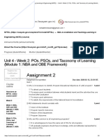 Assignment 2: Unit 4 - Week 2: Pos. Psos, and Taxonomy of Learning (Module 1: Nba and Obe Framework)