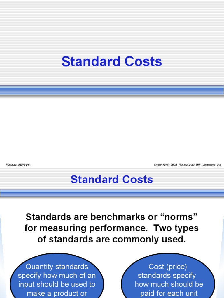 Standard Cost & Variance | PDF | Cost Of Goods Sold | Business Economics