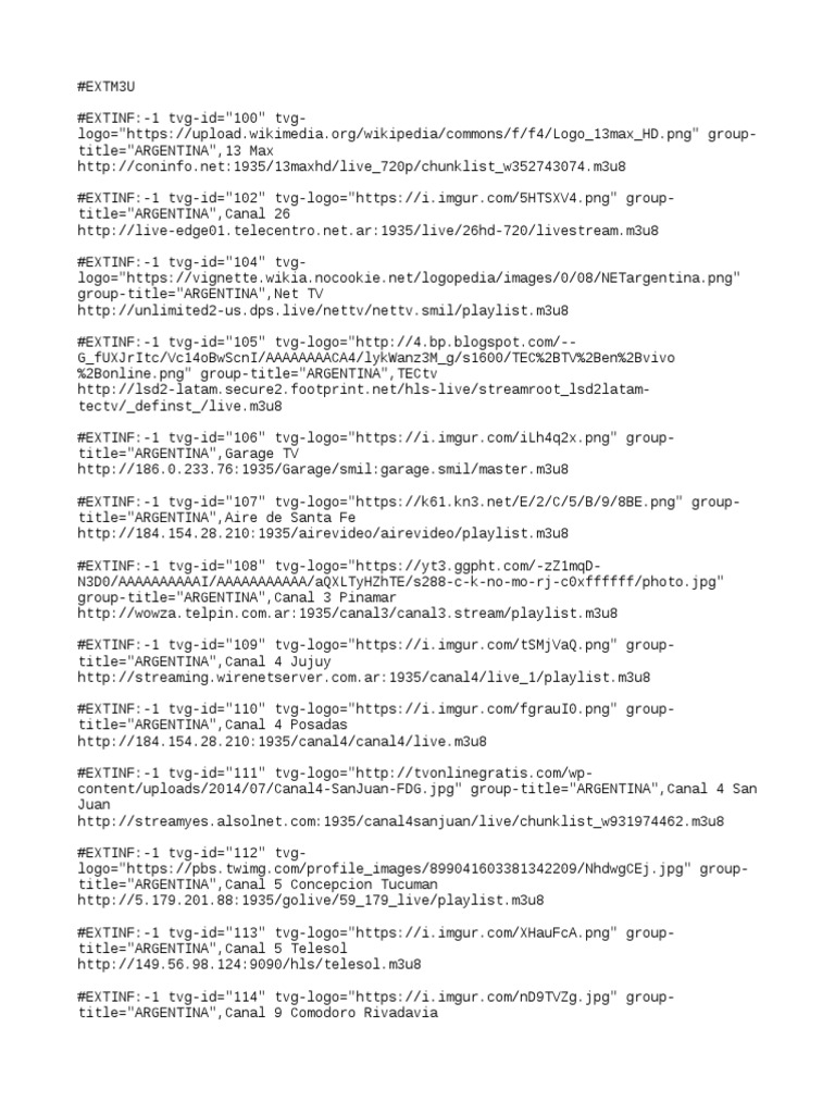 Local Iptv M3u Argentina