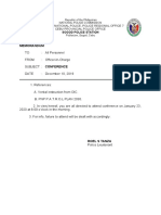 Memorandum: Philippine National Police, Police Regional Office 7 Cebu Provincial Police Office