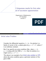 Existence and Uniqueness Results For First Order IVP, Method of Successive Approximation
