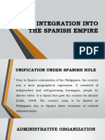 Integration Into The Spanish Empire