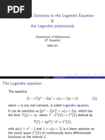 Power Series Solutions To The Legendre Equation & The Legendre Polynomials