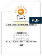 1st National Quiz Competition by Think India Himachal Pradesh Brochure
