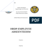 Hrdp-Employee Abseenteeism