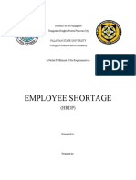 Employee Shortage: (HRDP)