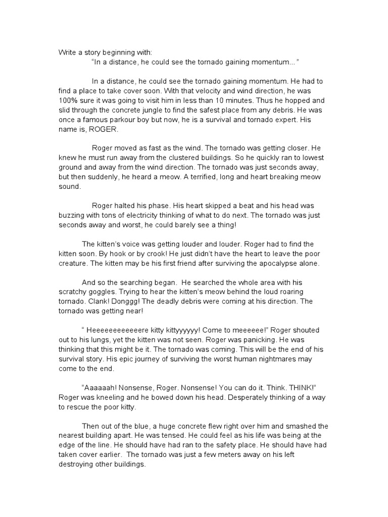 Write A Story Beginning With | PDF