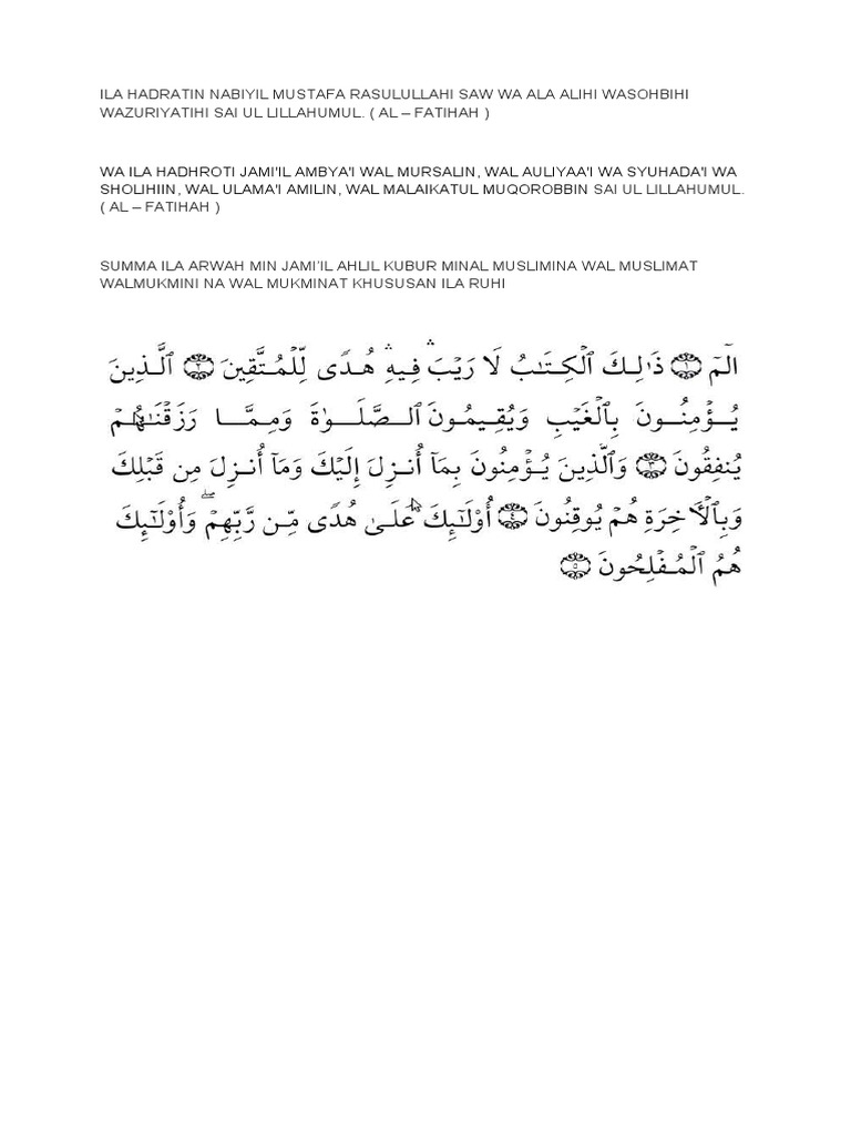 Cara Mengirim Al Fatihah PDF