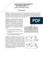 Examen final electromagnetismo tercero física Sevilla 2009