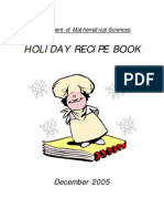 Holiday Recipes Mathematical Sciences