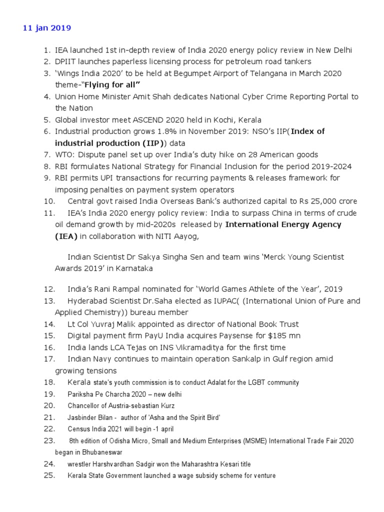 Industrial Production (IIP) ) Data | PDF | International Energy Agency ...