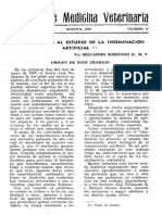 Revista de Medicina Veterinaria: Contribucion Al Estudio de La Inseminacion Artificial (I)