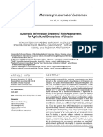 Automatic Information System of Risk Assessment For Agricultural Enterprises of Ukraine