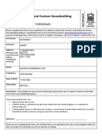 OXFORD SELF BUILD FORM