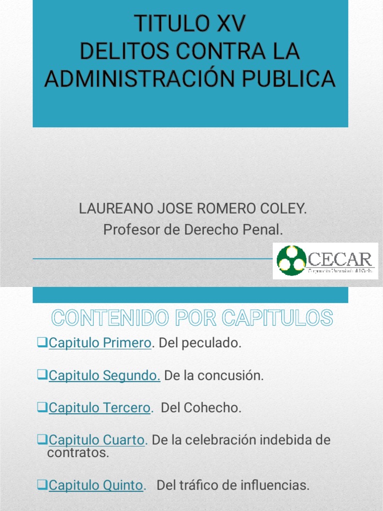 Delitos Contra La Administracion Publica PDF | PDF | Derecho penal ...