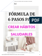 6 Pasos para Crear Hábitos y Estilos de Vida Saludables - Reto Saludable