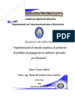 Implementación de Métodos Empíricos de Predicción de Pérdidas de Propagación en Ambientes Afectados Por Obstáculos