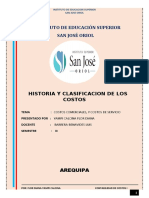 Historia de Los Costos y Clasificacion Tarean°1