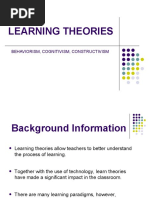 Learning Theories: Behaviorism, Cognitivism, Constructivism